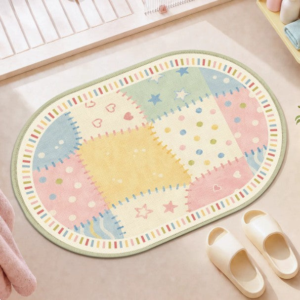 Playful Patchwork Bath Mat