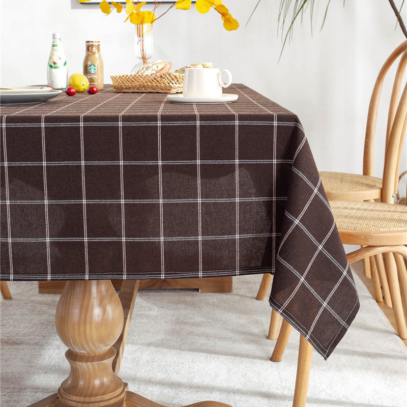 Modern Classic Checkered Tablecloth