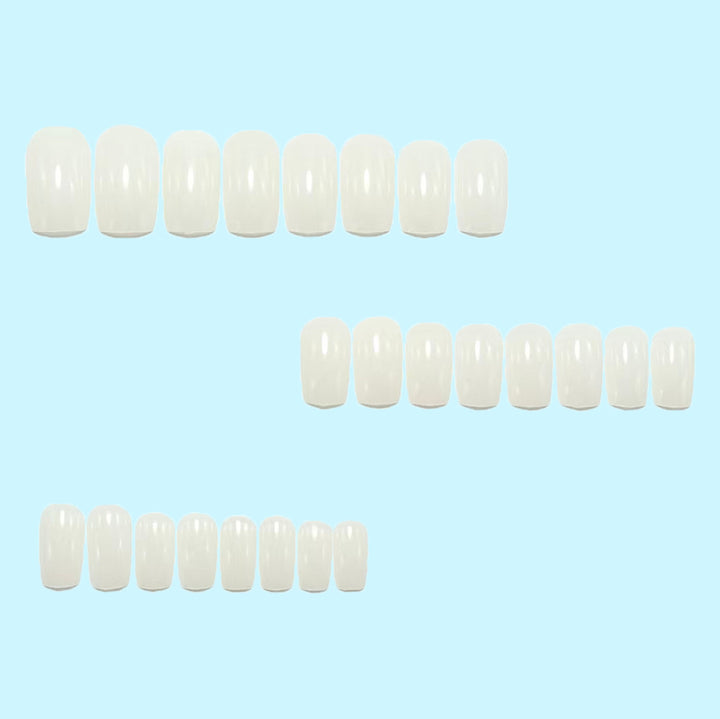 Artificial nails in elegant French design with high-gloss finish Kalsten