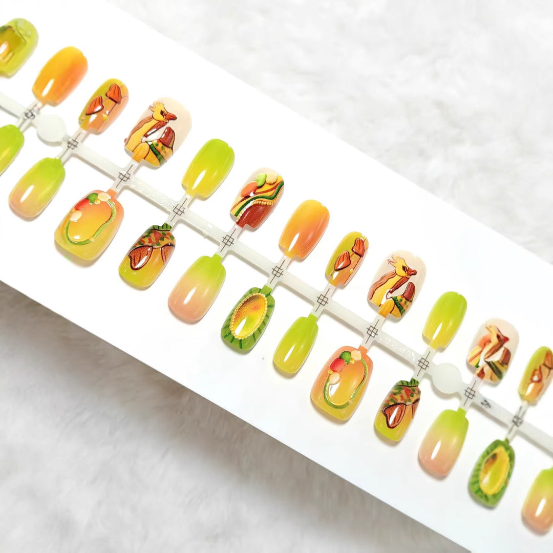 Artificial nails with fruit motifs Kalsten