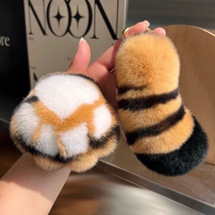 Plush Tiger Paw Keychain Kalsten