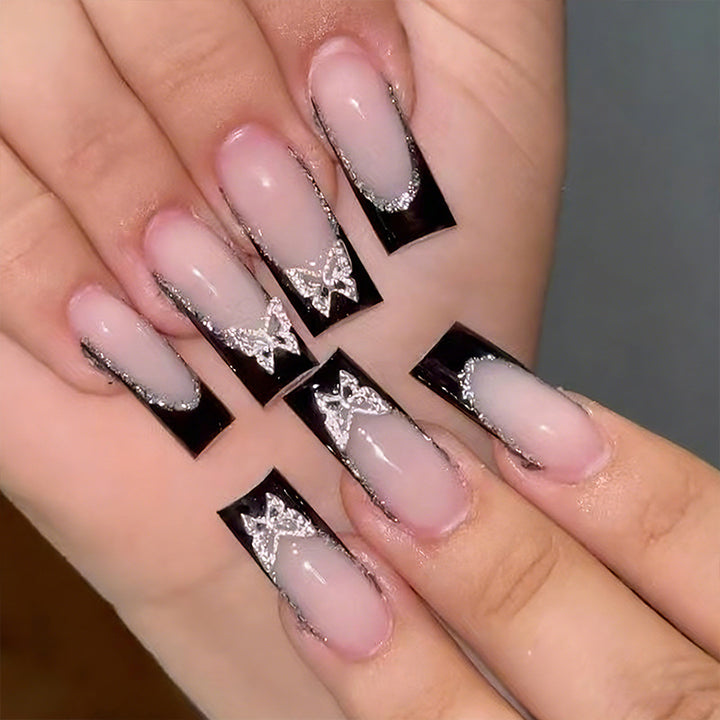 Glamorous artificial nails with detailed decorations Kalsten
