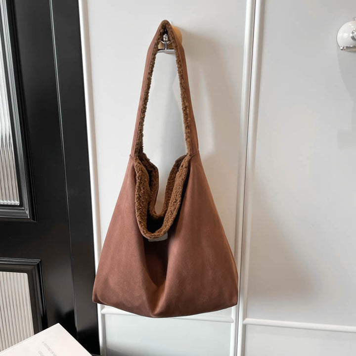 Cozy Faux Suede Shoulder Bag