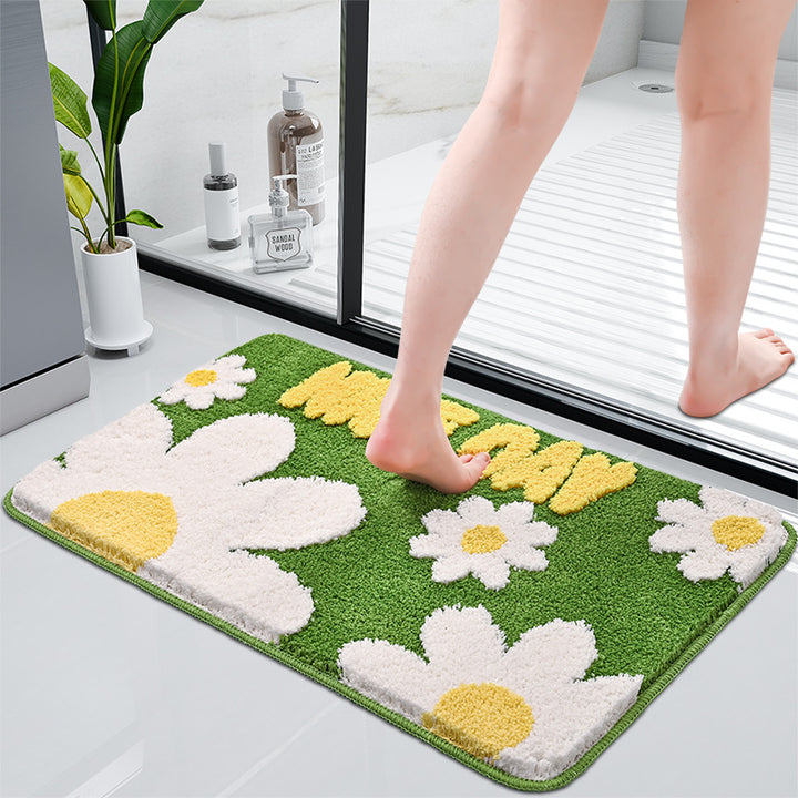 Decorative Floral Bath Mat Kalsten