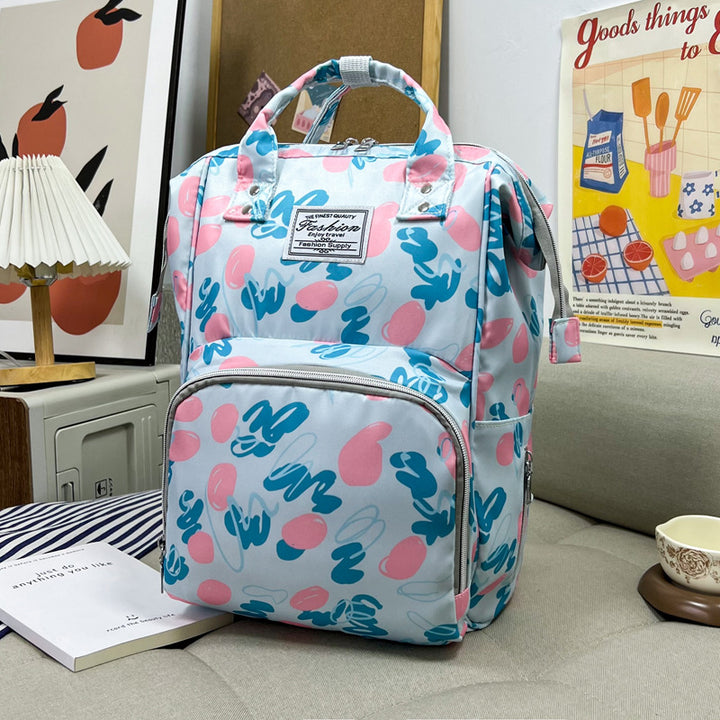 Floral Print Multi-Functional Diaper Backpack Kalsten