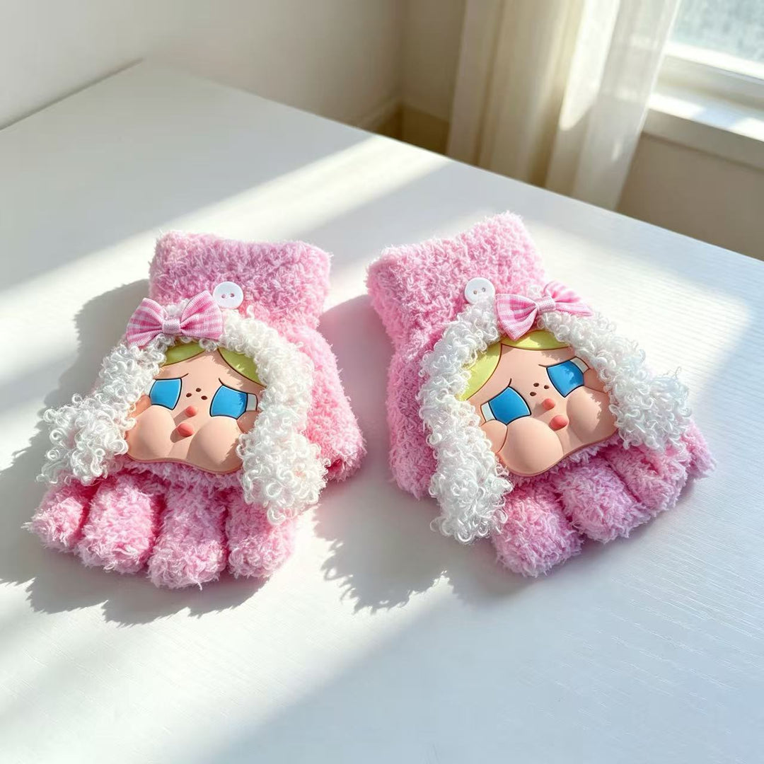 Cute Cartoon Character Fingerless Gloves Kalsten