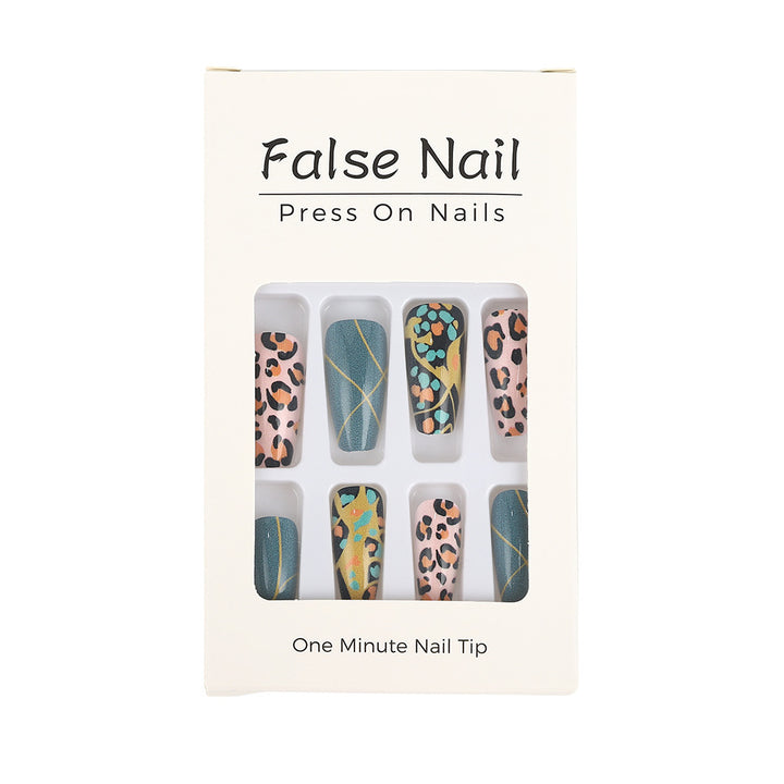 Creative artificial nails in modern animal print design Kalsten