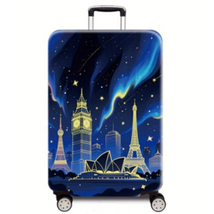 Women’s hard-shell suitcase with stunning world city motif Kalsten