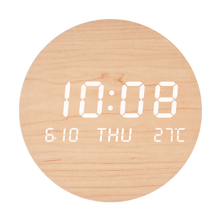 Elegant table clock in modern wood design Kalsten