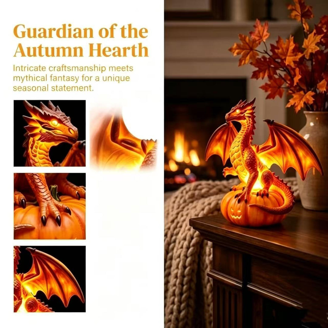 Decorative dragon on pumpkin lamp Kalsten