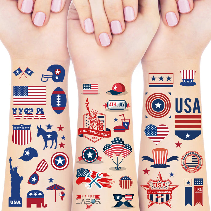 Unisex nan patriotic multiple sticker sheets with USA symbols and self-adhesive vinyl Kalsten