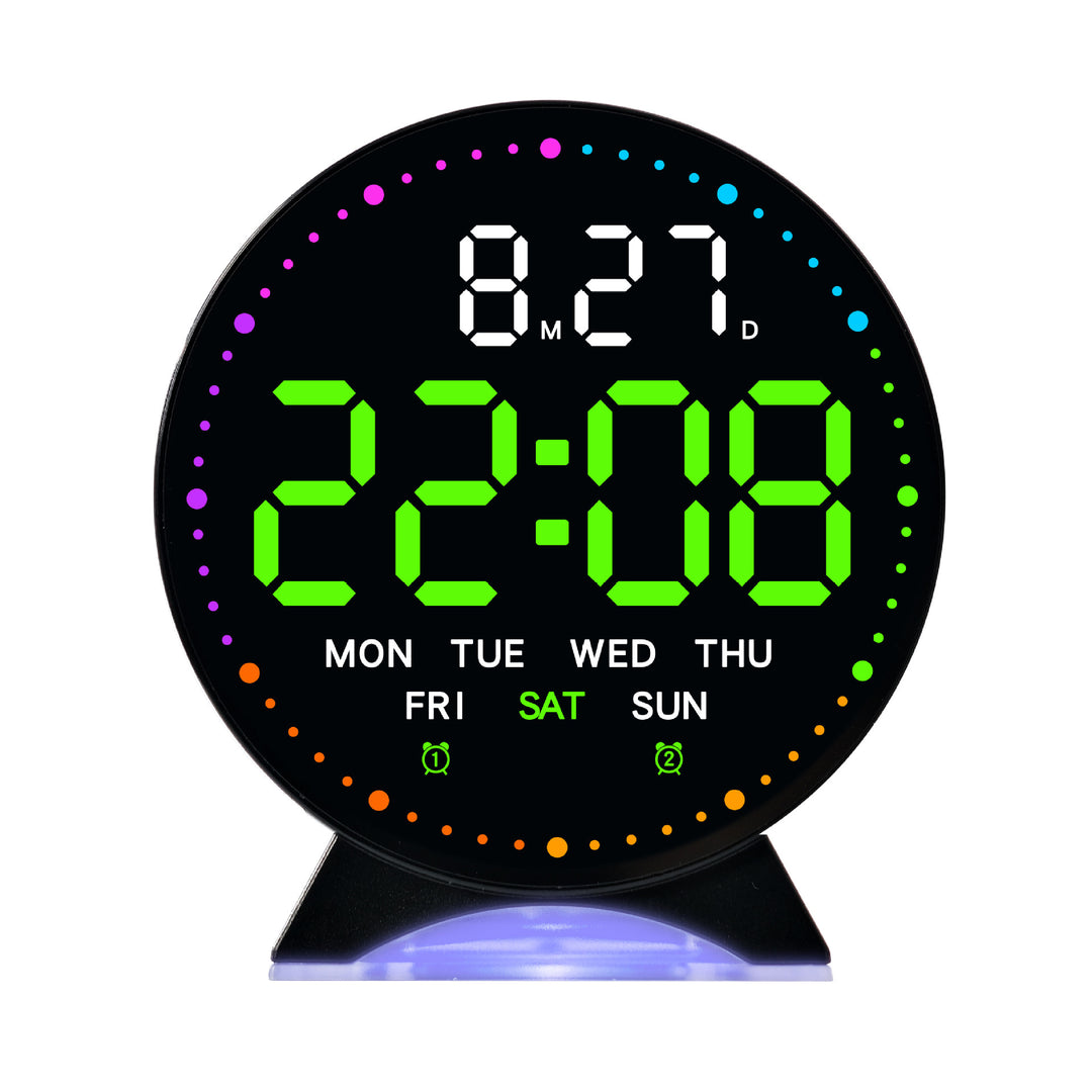 Digital alarm clock with large LED display and multifunctional display Kalsten