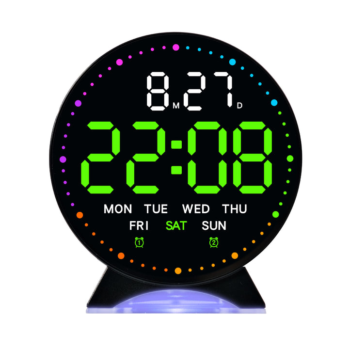 Digital alarm clock with large LED display and multifunctional display Kalsten