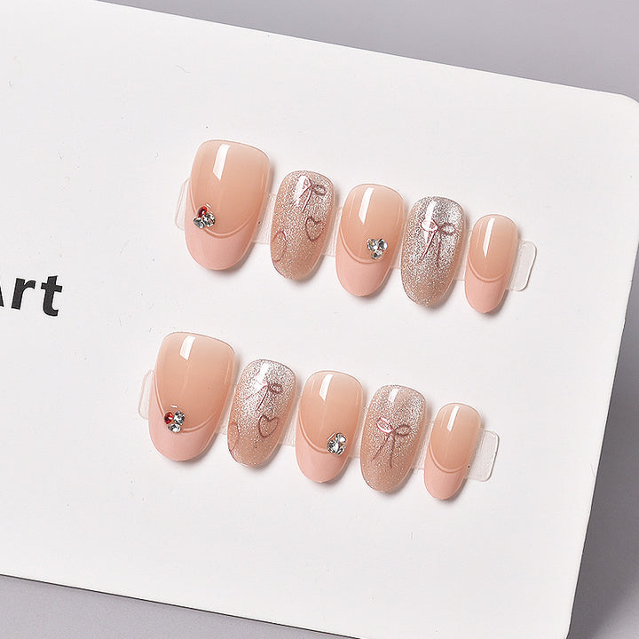 Elegant French Tip Press-On Nail Art Kalsten 1787316010