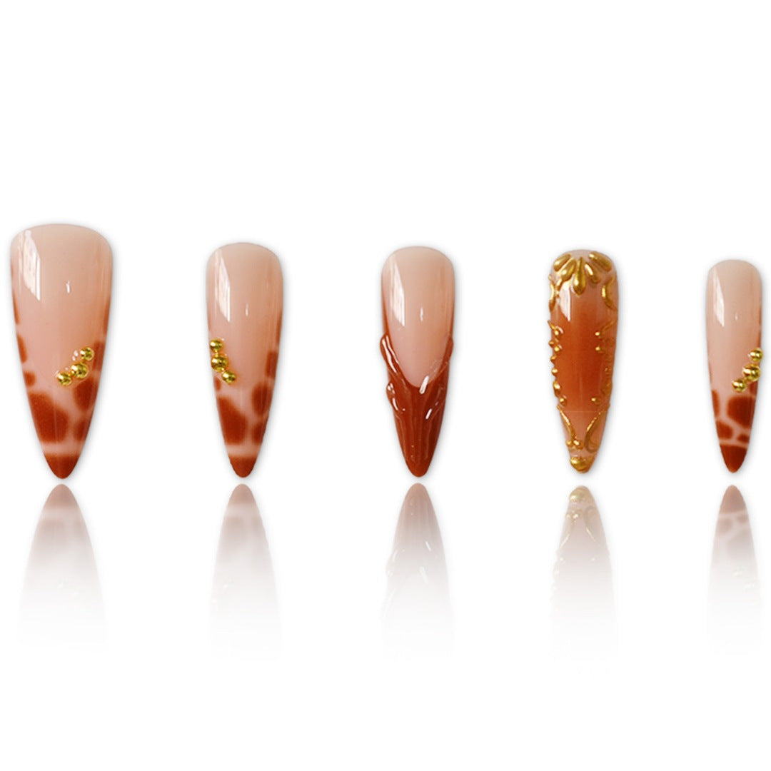 Artistic Almond-Shaped Press-On Nails Kalsten