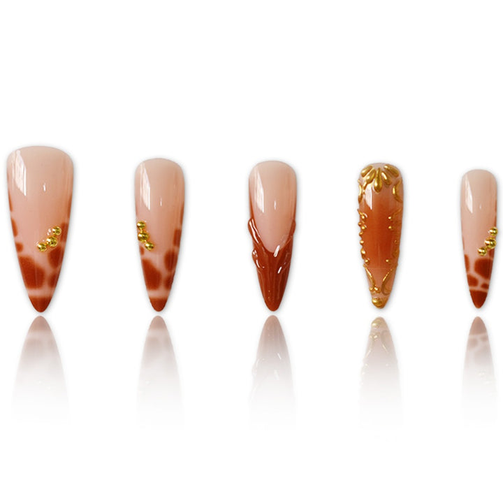 Artistic Almond-Shaped Press-On Nails Kalsten