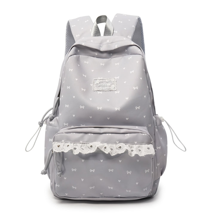 Playful Bow-Embellished School Backpack Kalsten