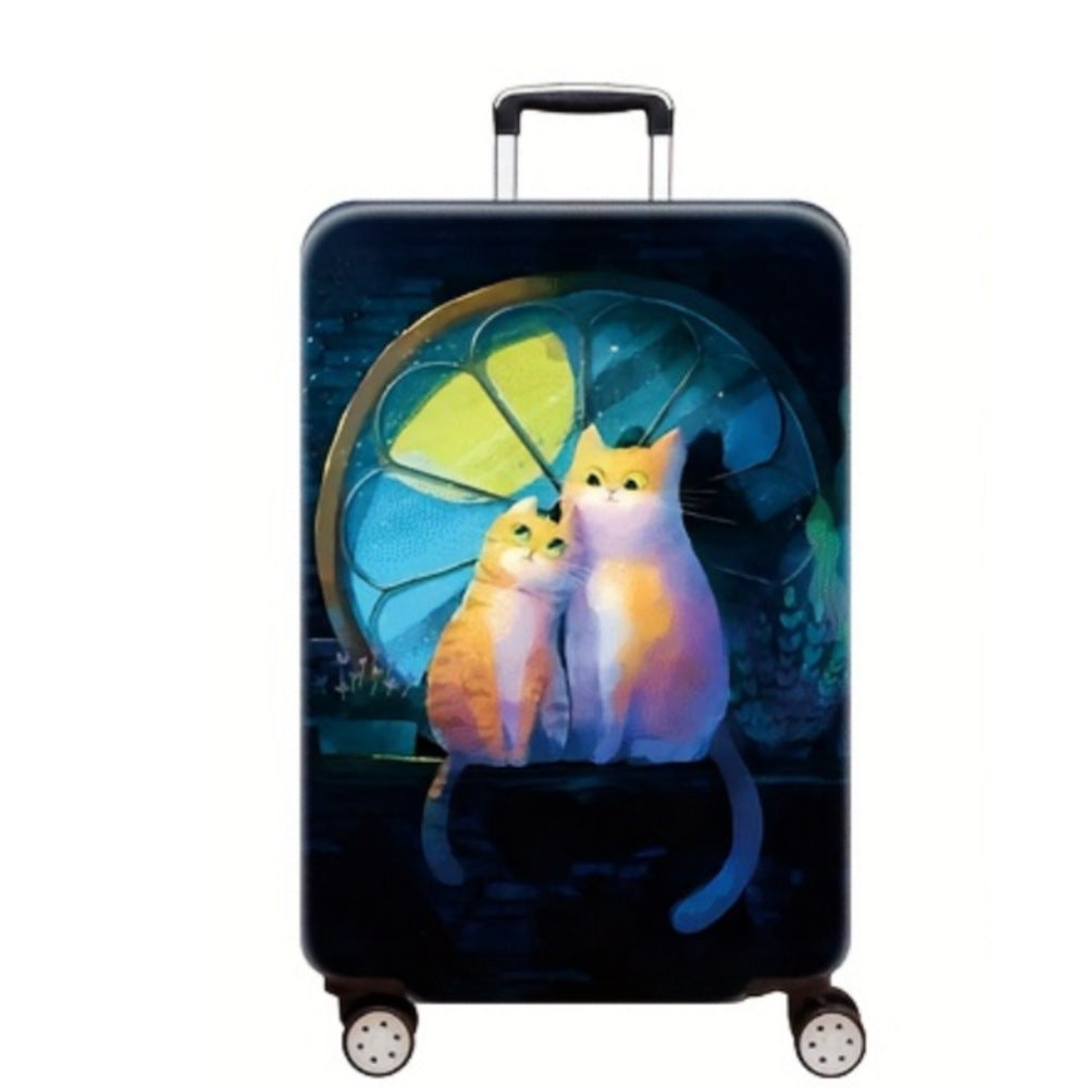 Women's Hard Shell Suitcase with Charming Cat Design Kalsten