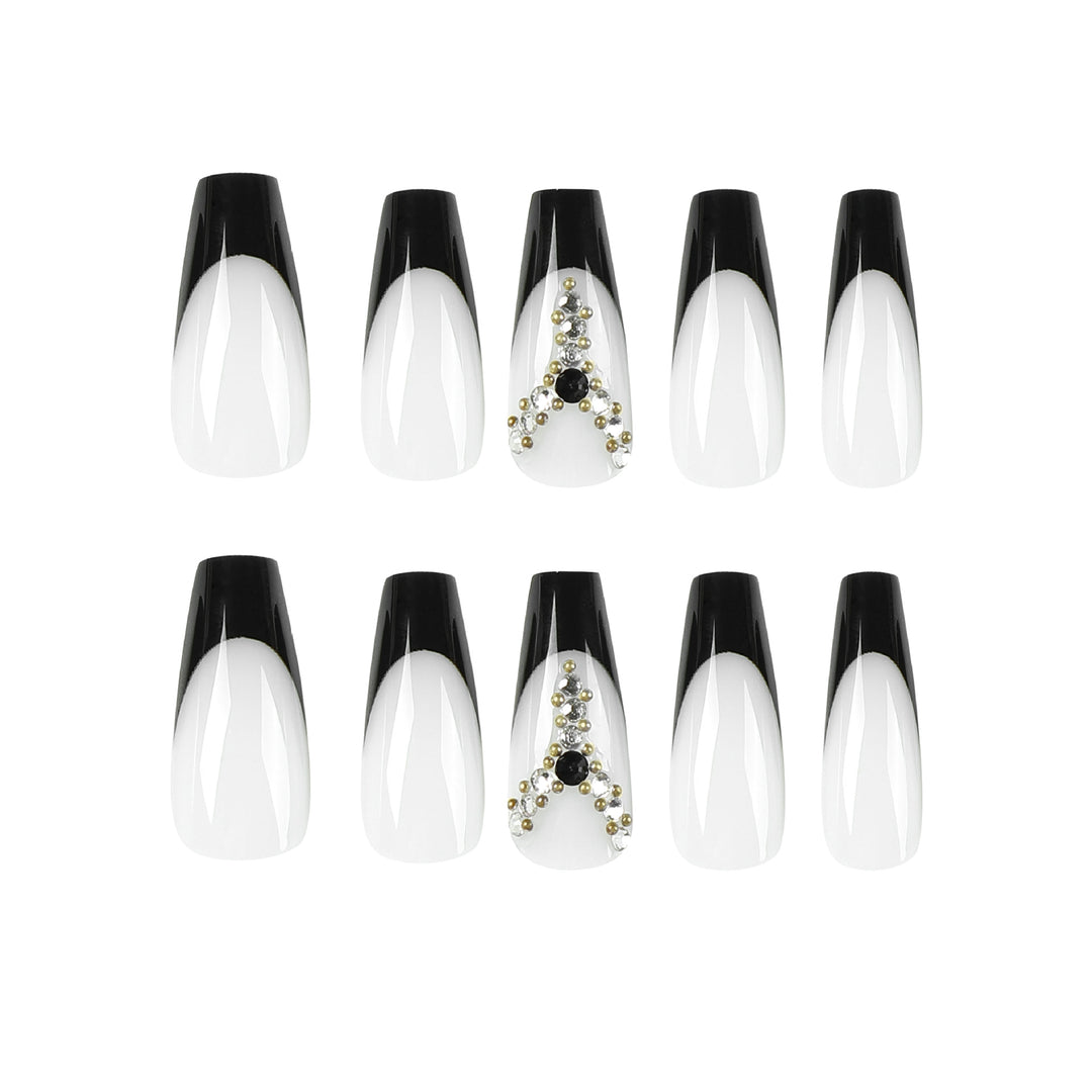 Artful Nail Extensions with Glitter and Ombre Details Kalsten