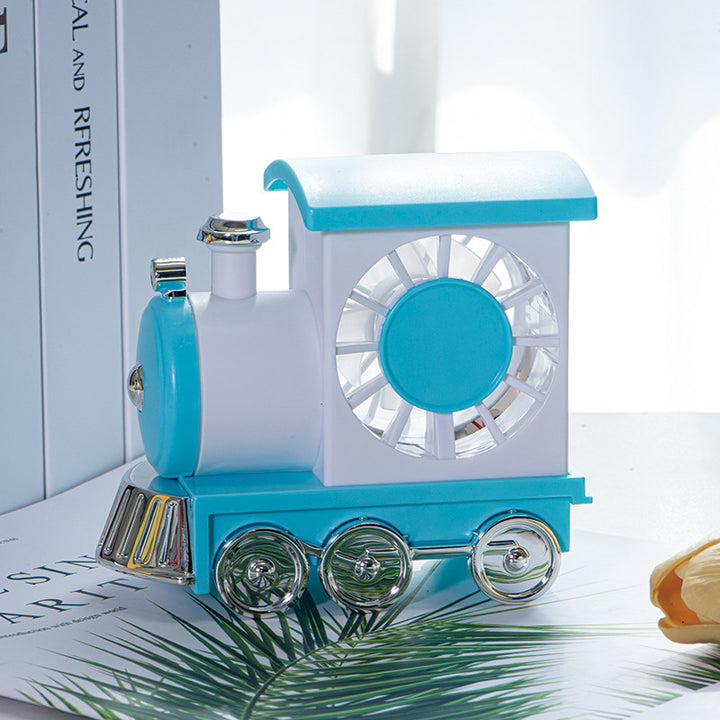 Ladies creative table fan in train design Kalsten