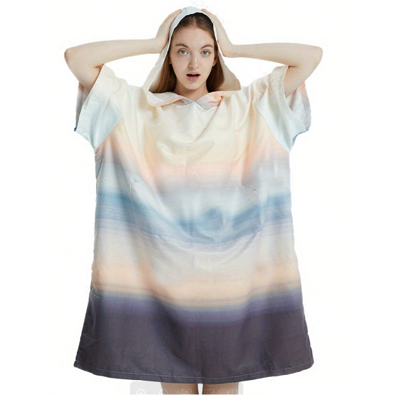 Badeponcho with stylish design and practical hood Kalsten