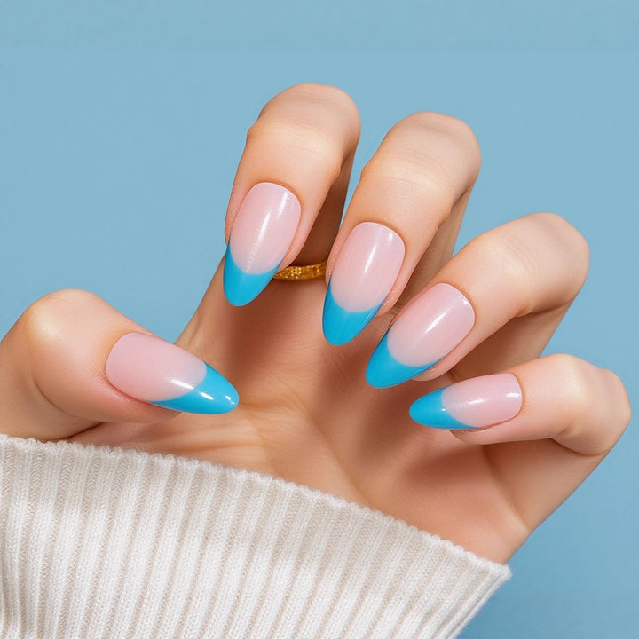 Elegant French Manicure Artificial Nails Kalsten