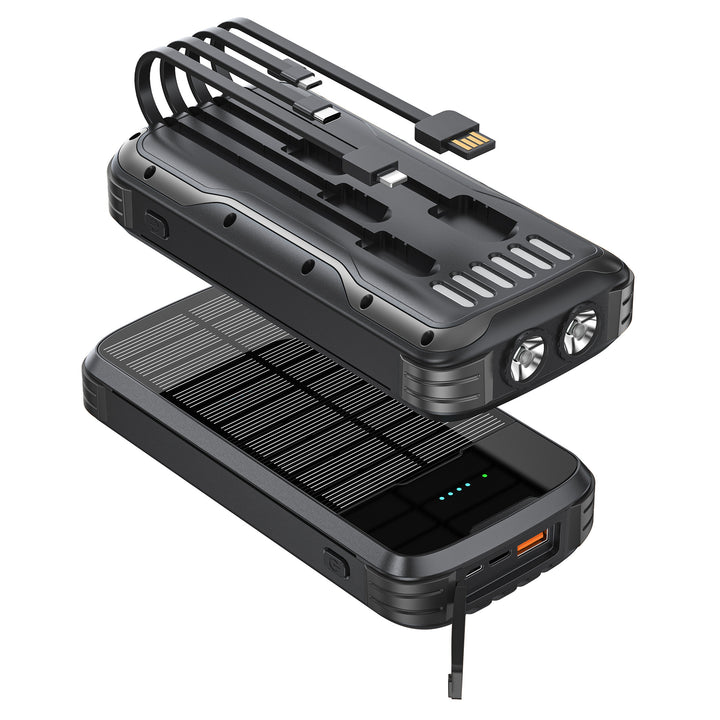 Solar Powerbank with Integrated LED Light and Multiple Charging Ports Kalsten