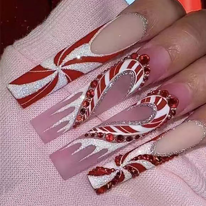 Festive Holiday Themed Luxury Press-On Nails Kalsten