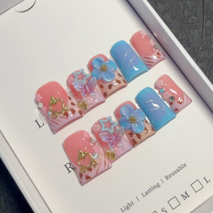 Artistic Decorative Press-On Nail Tips