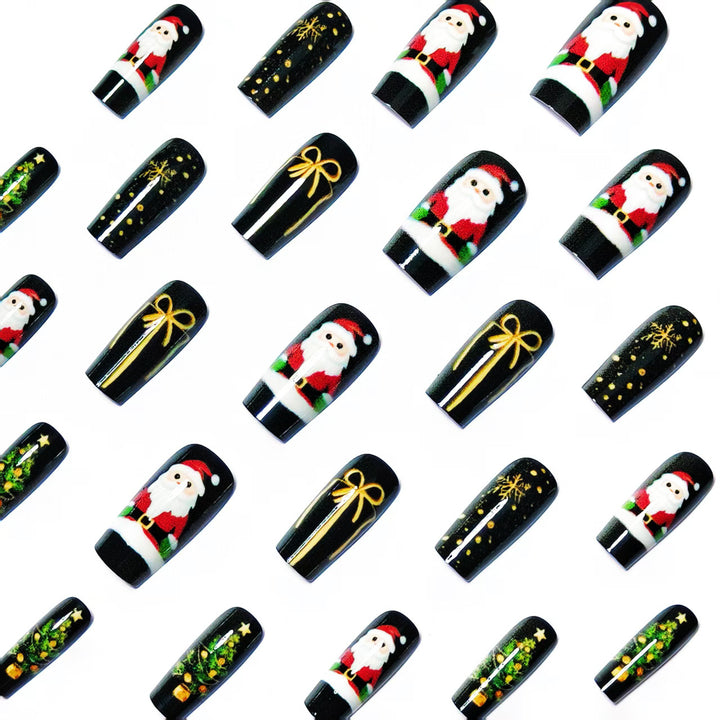 Artificial nails with festive Christmas motif Kalsten