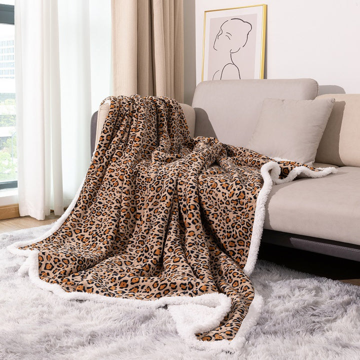Luxury Leopard Print Throw Blanket