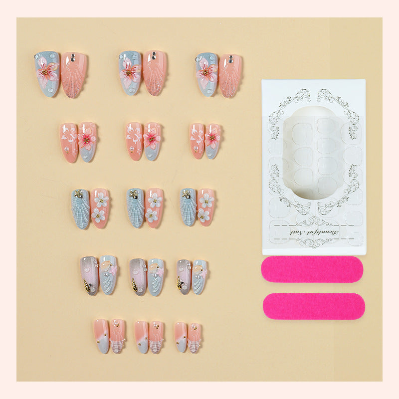 Artistic Ocean-Themed Press-On Nail Set kalsten