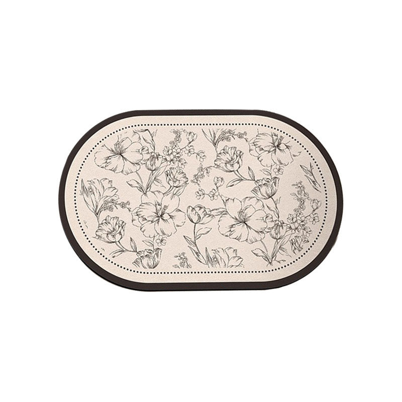 Floral Design Indoor Mat Kalsten