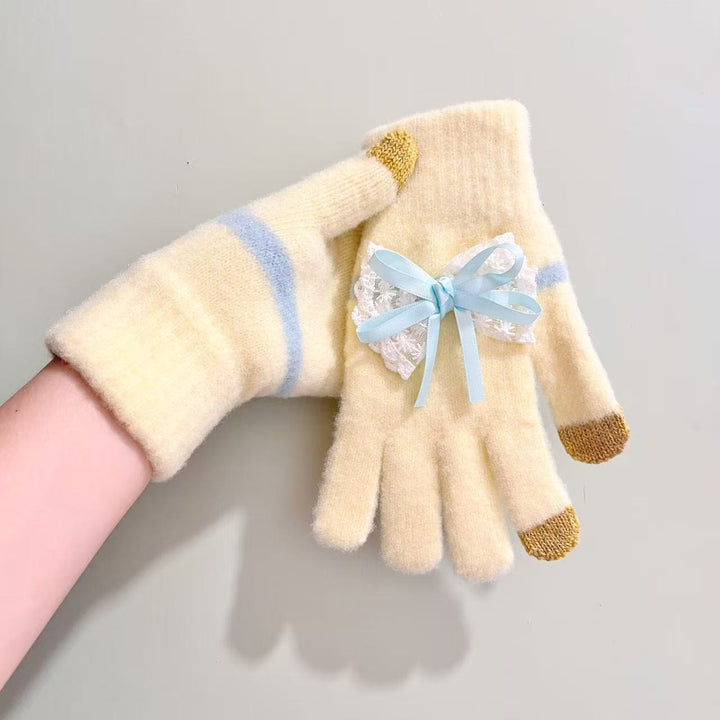Butterfly Embellished Touchscreen Gloves Kalsten