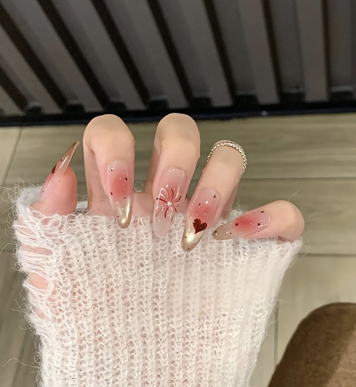Artificial nails with glamorous crystal design Kalsten