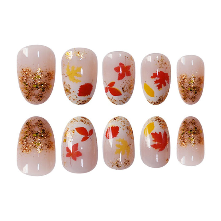 Autumn-Themed Press-On Nail Set Kalsten