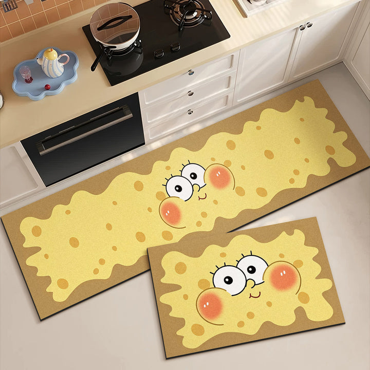 Cartoon-Themed Kitchen Runner Mat