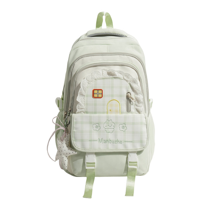 Cute Decorative Checkered School Backpack Kalsten