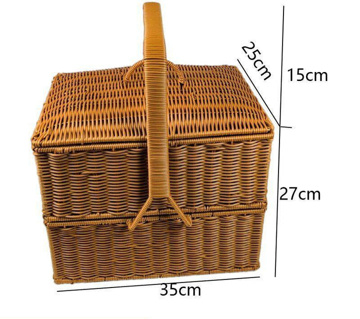 Dual-Layer Woven Storage Basket Kalsten