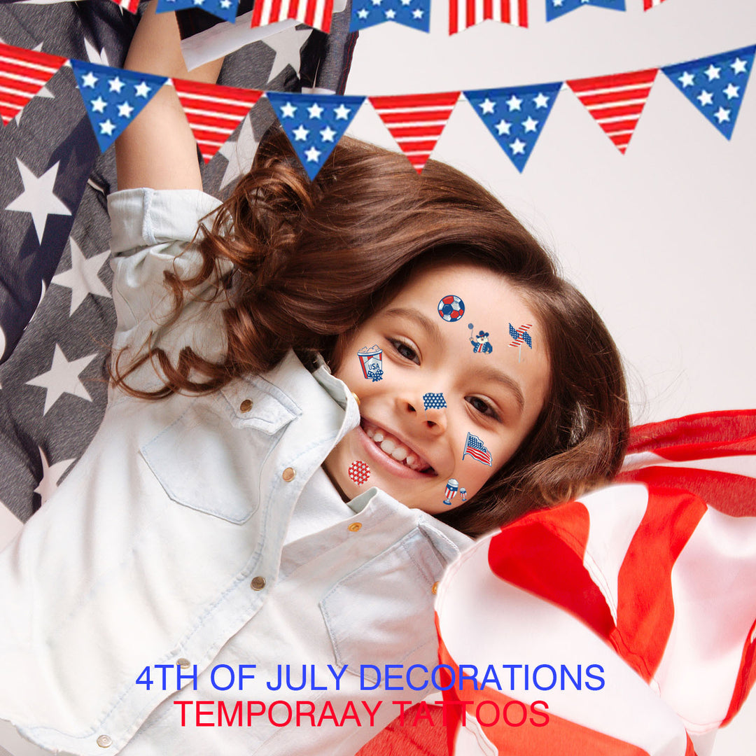 Unisex patriotic sticker set for party decoration and crafts with American motifs Kalsten