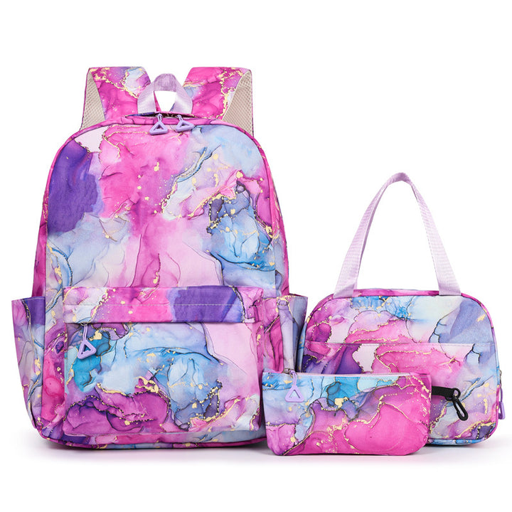 Stylish Three-Piece Backpack Set