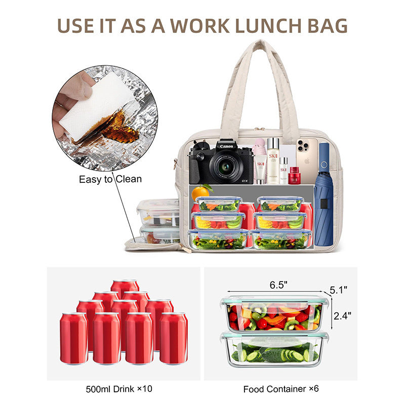 Insulated Lunchbox Bag with Separate Storage Compartment Kalsten