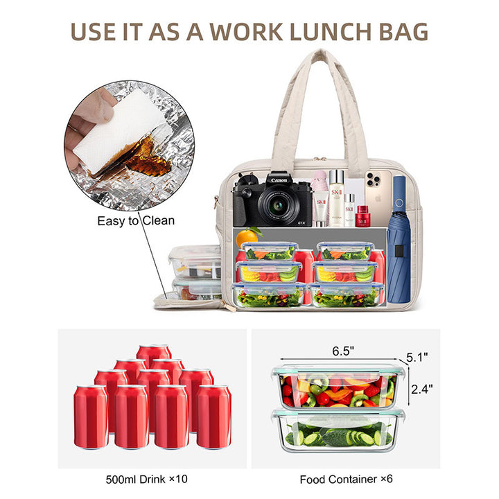 Insulated Lunchbox Bag with Separate Storage Compartment Kalsten