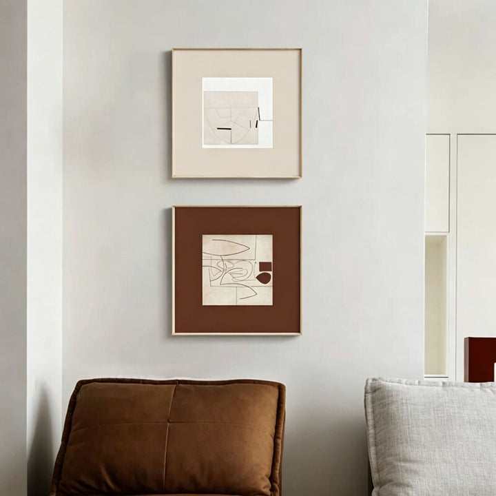 Abstract Geometric Framed Art