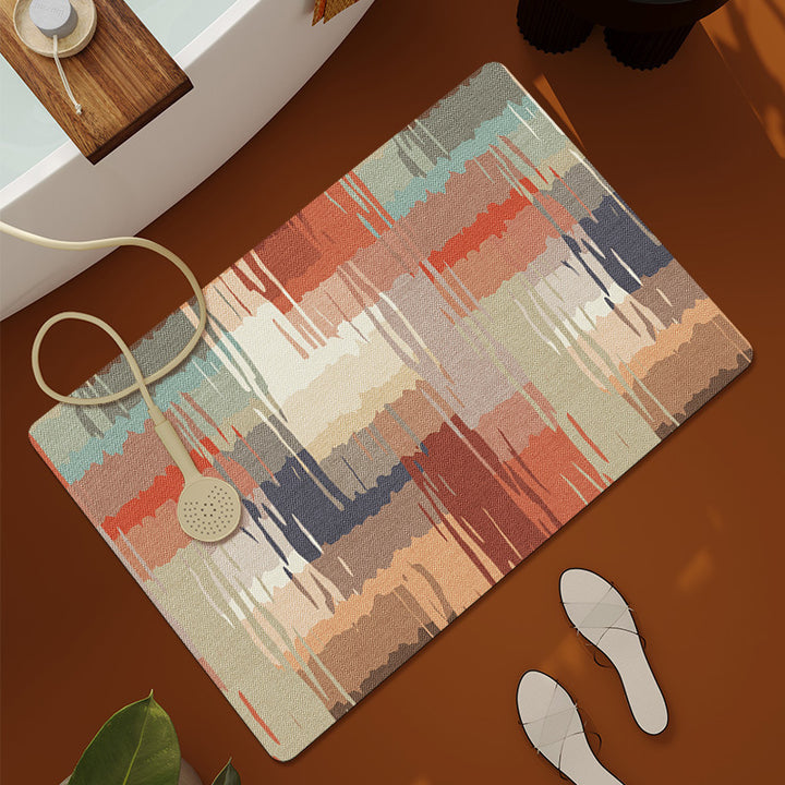 Geometric Patterned Bathroom Mat Kalsten
