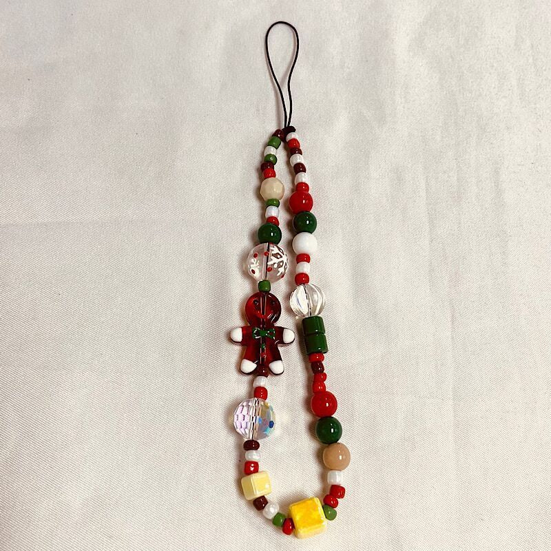 Festive Beaded Charm Phone Strap Kalsten