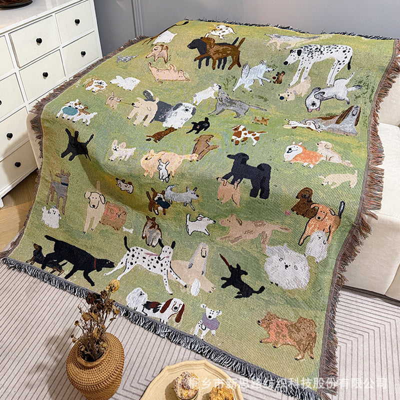 Artistic Leopard-Themed Tapestry Blanket