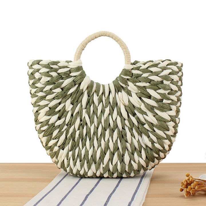 Handbag Made of Handmade Woven Material with Modern Design Kalsten
