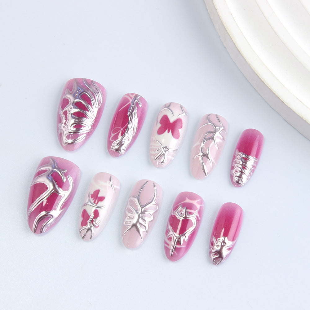 Artistic Butterfly-Themed Press-On Nails Kalsten
