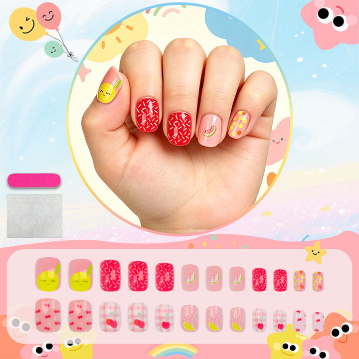 Nail art set with playful flamingo and stripe patterns Kalsten